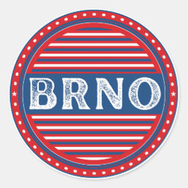 Brno City Pride Emblem – Tschechische Identität Runder Aufkleber