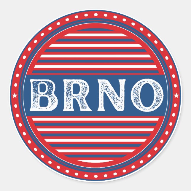 Brno City Pride Emblem – Tschechische Identität Runder Aufkleber (Vorderseite)