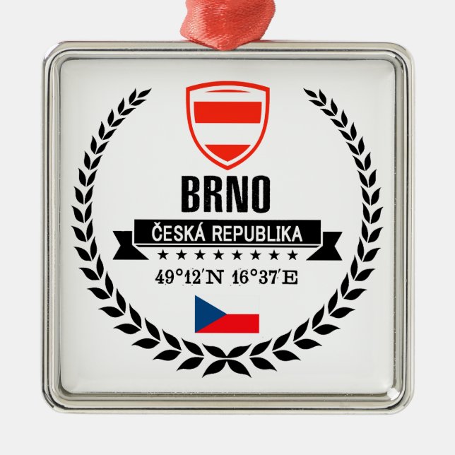 Brno Ornament Aus Metall (Vorne)