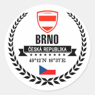 Brno Runder Aufkleber