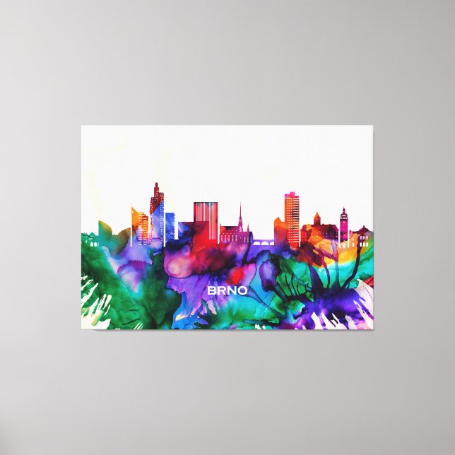 Brno Skyline Leinwanddruck (Vorderseite)