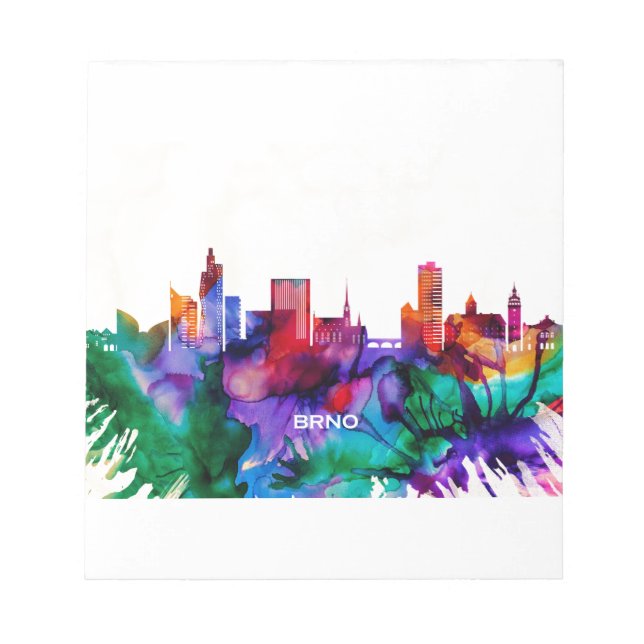 Brno Skyline Notizblock (Vorderseite)