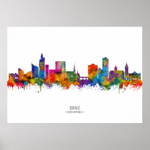 BrnoTschechische Republik Skyline Poster