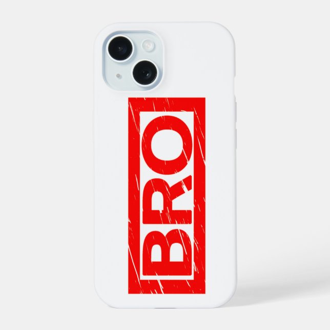 Bro-Briefmarke iPhone 15 Hülle (Rückseite)