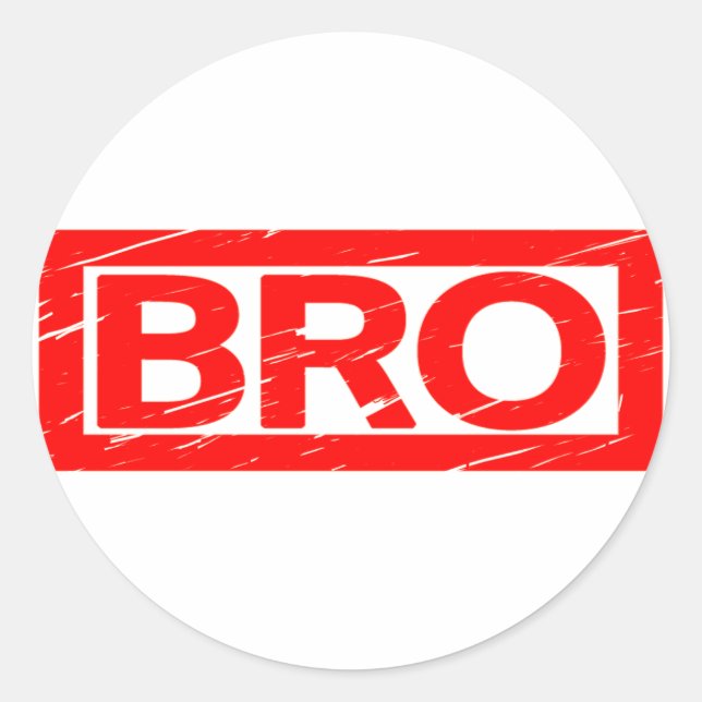 Bro-Briefmarke Runder Aufkleber (Vorderseite)