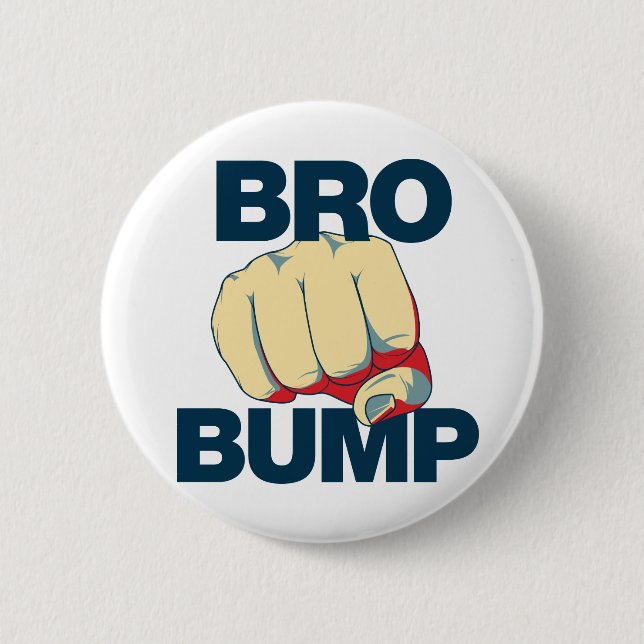 Bro Bump Funny mens Button (Vorderseite)