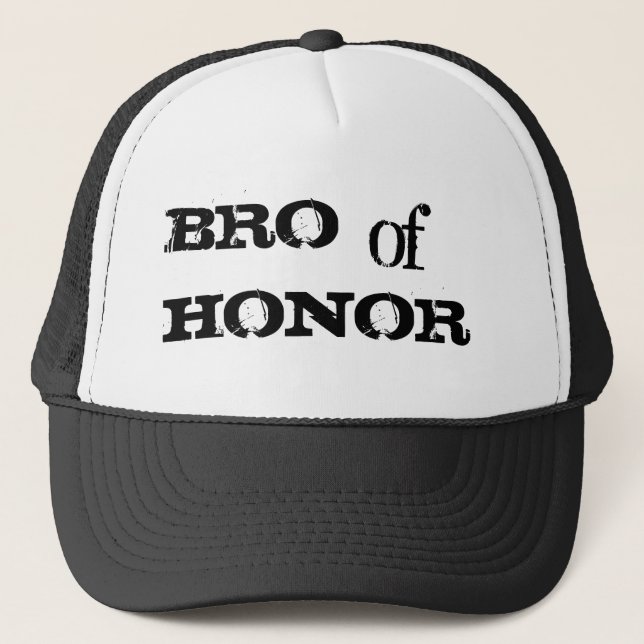 Bro de casquette noir de garçon d'honneur d'humour (Devant)