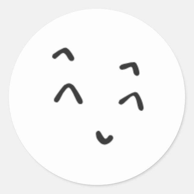 bro glücklich runder aufkleber (Vorderseite)