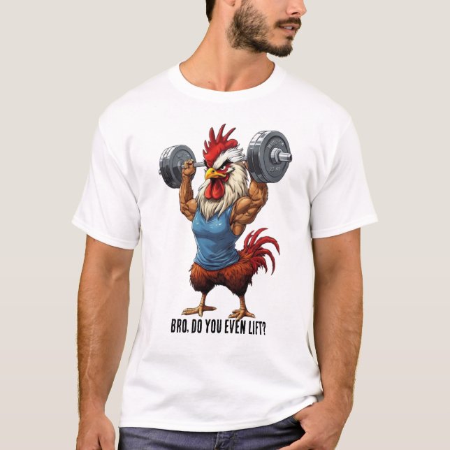 Bro, heben Sie überhaupt? Funny Power Lift Gym Pub T-Shirt (Vorderseite)
