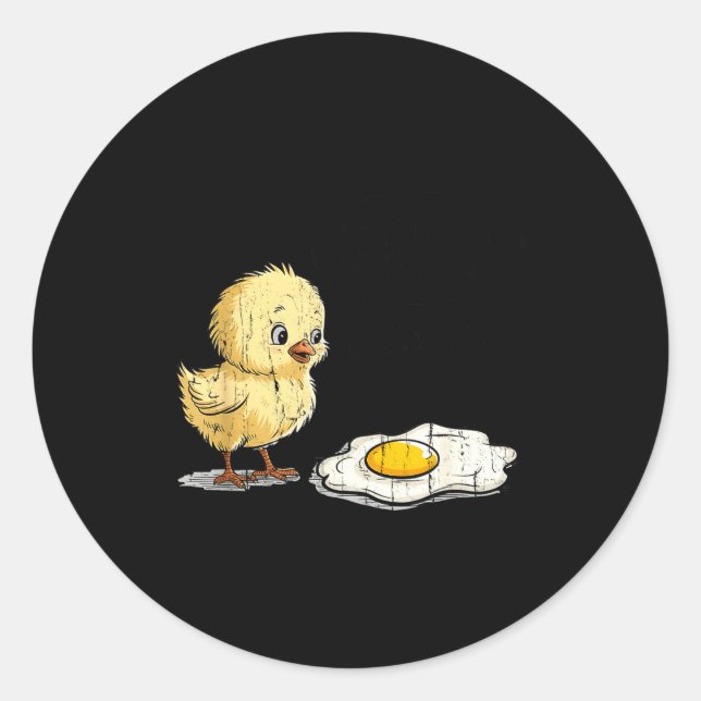 Bro Is That You, Funny Chick And Egg  Runder Aufkleber (Vorderseite)