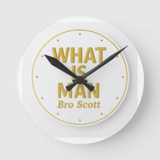 Bro Leo WHAT IS MAN Round Face Wall Clock Runde Wanduhr