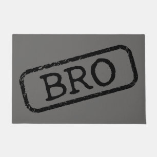 ‚Bro‘ mit Stempel und Genehmigung Fußmatte