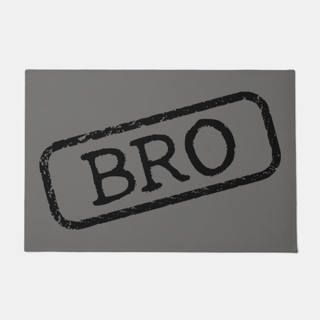 ‚Bro‘ mit Stempel und Genehmigung Fußmatte (Vorderseite)
