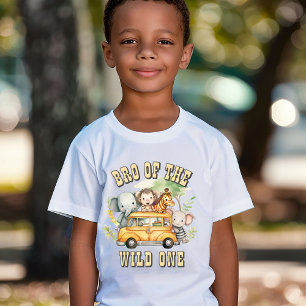 Bro of the Wild One Buben Geburtstagssafari T-Shirt