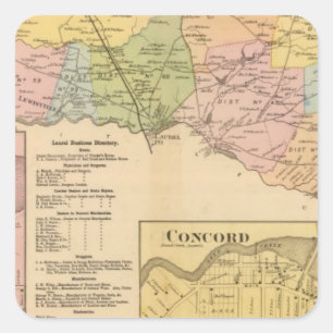 Broad Creek Quadratischer Aufkleber