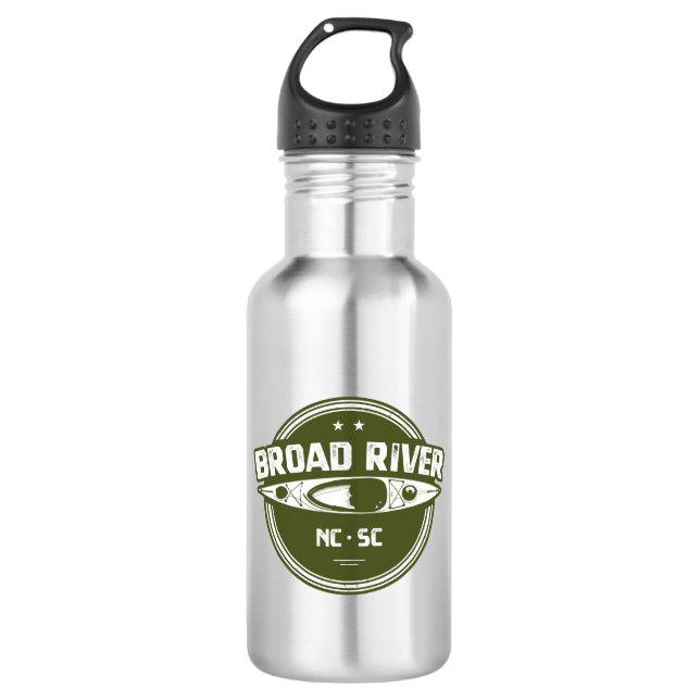 Broad River North Carolina South Carolina Kayaking Edelstahlflasche (Vorderseite)