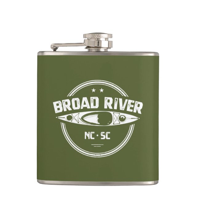 Broad River North Carolina South Carolina Kayaking Flachmann (Vorderseite)