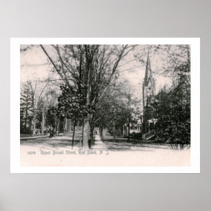 Broad St., Red Bank, NJ 1906 Vintag Style Poster
