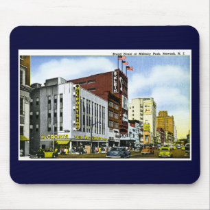 Broad Street am Military Park, Newark, New Jersey Mousepad