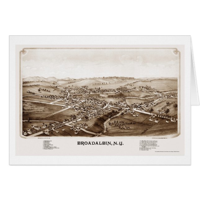 Broadalbin, NY panoramische Karte - 1880 (Vorderseite (Horizontal))