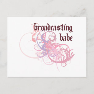 Broadcast Babe Postkarte