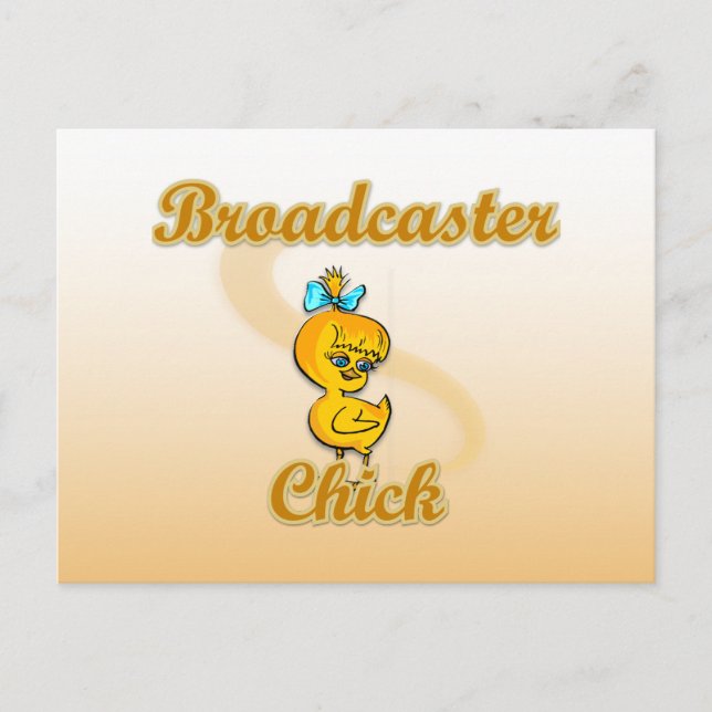 Broadcaster Chick Postkarte (Vorderseite)