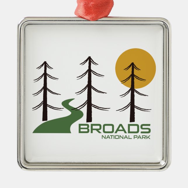 Broads National Park Trail Ornament Aus Metall (Vorne)