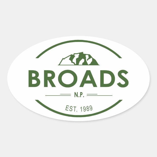 Broads Nationalpark Ovaler Aufkleber (Vorderseite)