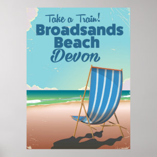 Broadsands Beach Devon Vintage-Reiseplakat Poster