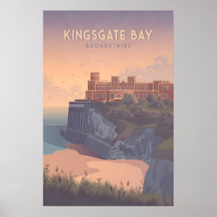 Broadstairs Bay de Kingsgate Affiche de voyage au 