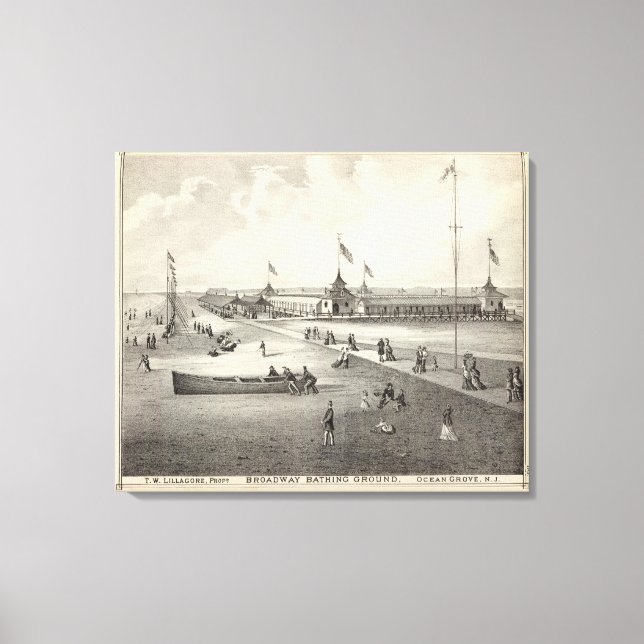 Broadway Bathing Ground, Ocean Grove, NJ Leinwanddruck (Vorderseite)