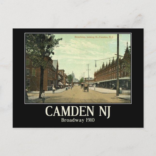 Broadway, Camden, New Jersey, Vintag Postkarte (Vorderseite)