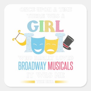 Broadway Fan Musical Theater Quadratischer Aufkleber