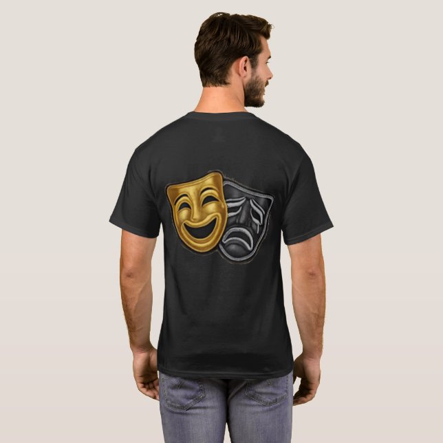 Broadway-Masken T-Shirt (Schwarz voll)