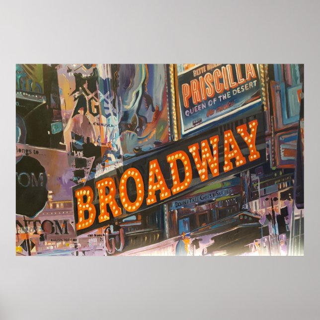 Broadway Neon Lights Poster (Vorne)