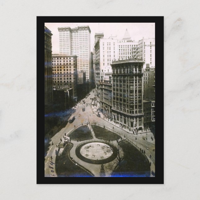 Broadway, New York City 1911 Vintag Postkarte (Vorderseite)