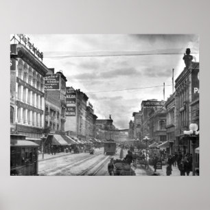 Broadway, North from Sixth Street, Los Angeles, ca Poster