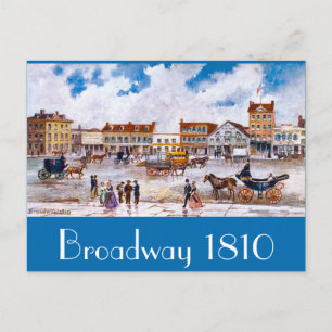 Broadway NYC 1810 Postkarte