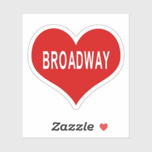BROADWAY Rote Liebe Herz Vinyl Sticker