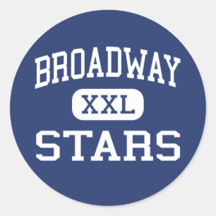 Broadway - Sterne - hoch - San Jose Kalifornien Runder Aufkleber