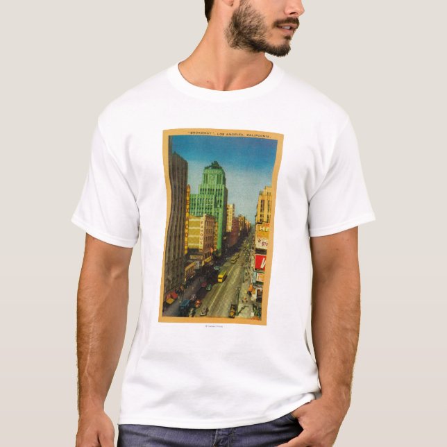 Broadway-Straße in Los Angeles, CA T-Shirt (Vorderseite)