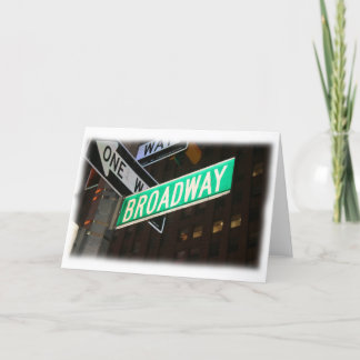 Broadway-Straßenschild Karte