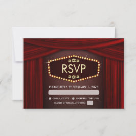 Broadway Themed Bat Mitzvah UAWG RSVP Karte