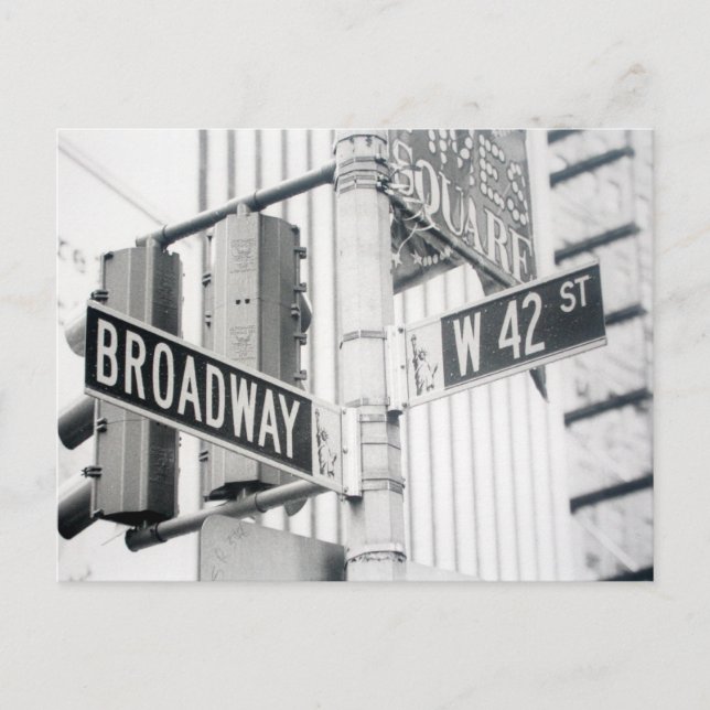 Broadway Times Square Postcard Postkarte (Vorderseite)