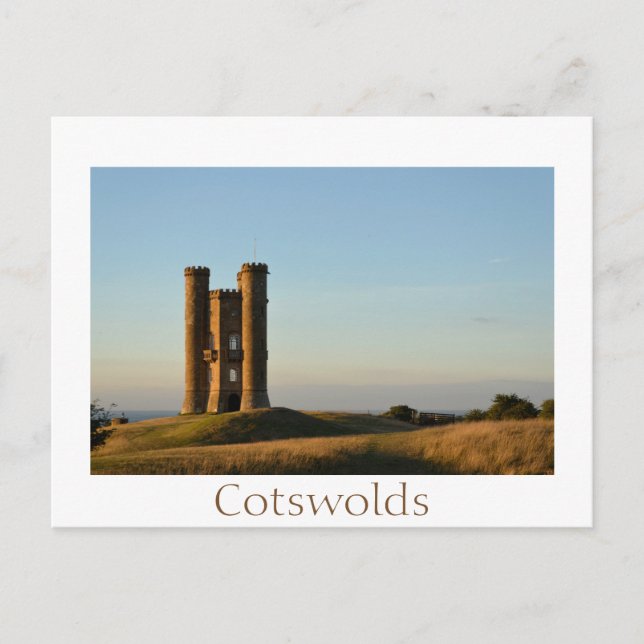 Broadway Turm in der Cotswolds-Textpostkarte Postkarte (Vorderseite)