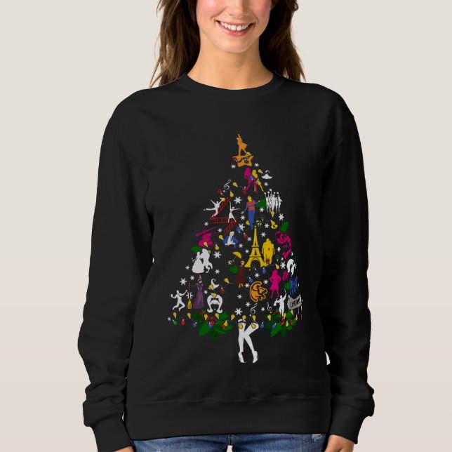 Broadway Ugly Weihnachtsbaum Sie werden kommen Sweatshirt (Vorderseite)