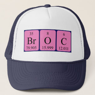 Broc periodic table name hat truckerkappe