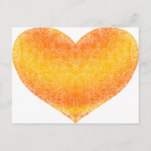 Brocade Heart Postkarte