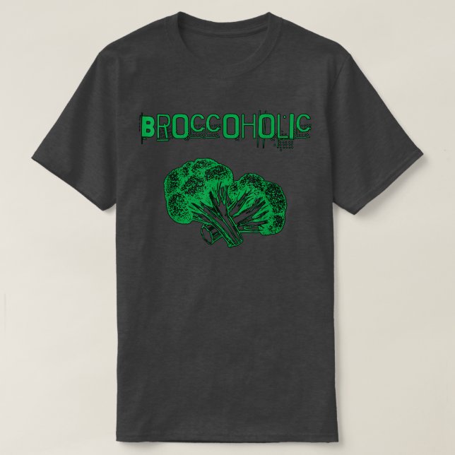 Broccoholic Broccoli for Vegans and Vegetarians  T-Shirt (Design vorne)
