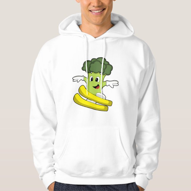 Broccoli als Skifahrer mit Ski Hoodie (Vorderseite)